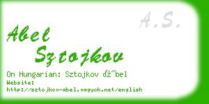 abel sztojkov business card